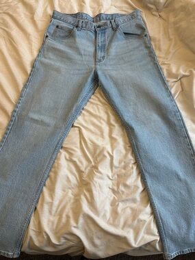 34 x 30 Men’s Wrangler Light Blue Straight-Leg Jeans